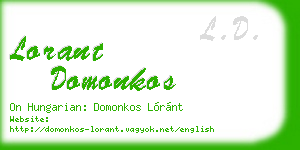 lorant domonkos business card