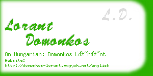 lorant domonkos business card